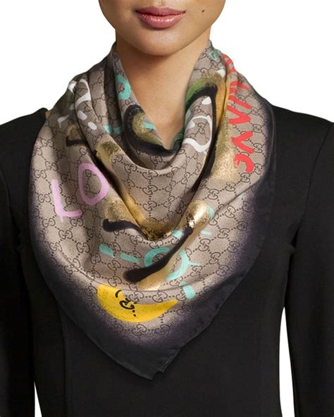 foulard gucci|authentic gucci silk scarf.